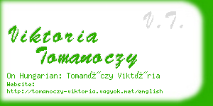 viktoria tomanoczy business card